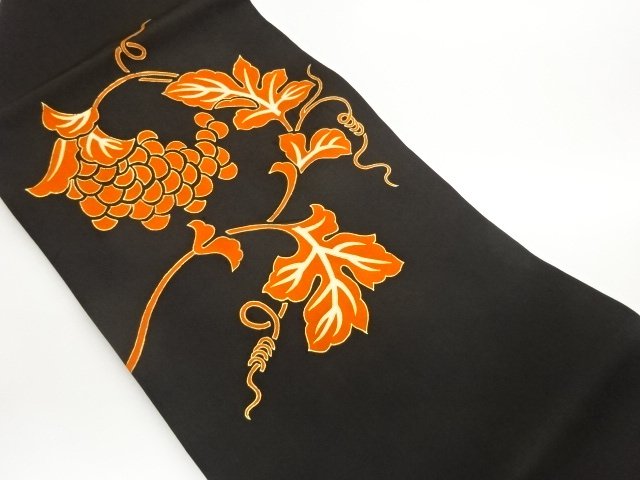 JAPANESE KIMONO / NAGOYA OBI / SHIOZE / KINSAI / GRAPE